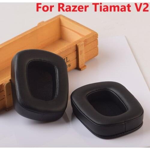 High Quality Headphone Replacement Earpads Cushion for Razer Tiamat V2 7.1 Soft Comfortable Ear Pads Cover for Razer Tiamat V2