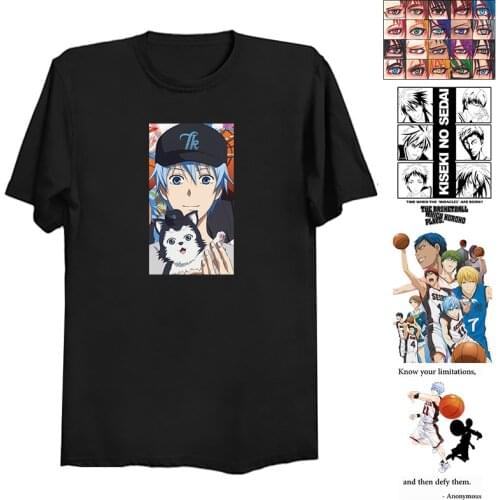 Japanese Anime Kurokos Basketball T Shirt Cartoon Kuroko Tetsuya Tetsuya Men T-Shirt Graphic Top Tee Costume Anime Shirt