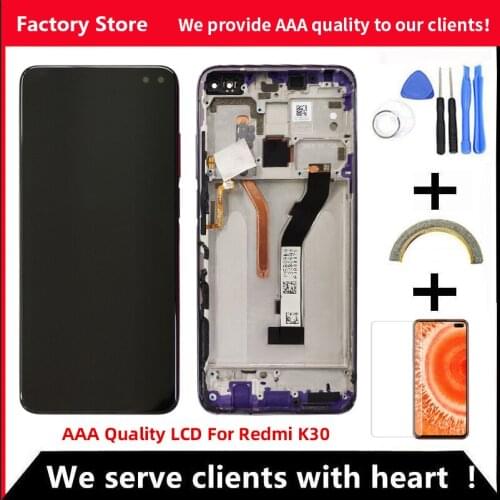 2400*1080 AAA Quality LCD For Xiaomi Redmi K30 LCD With Frame Display Screen For Redmi K30 LCD Screen Display FHD+ 403 PPI