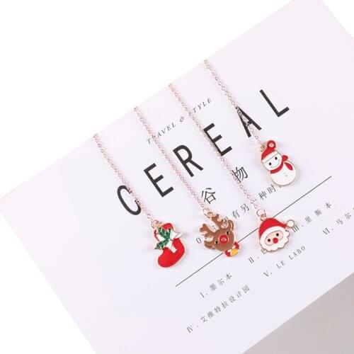1pc Beautiful Creative Metal Bookmarks Christmas Activities Snowflakes Santa Elk Snowman Bookmarks Children Cute Stationery