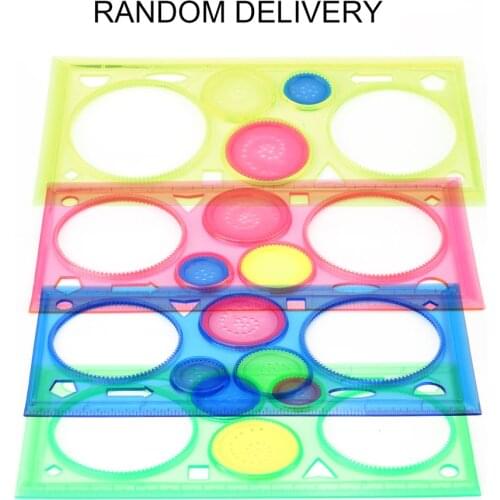 1PC Multifunctional Spirograph Geometric Ruler Drafting Tools Learning Drawing Tool Plastic Ruler School Stationery supplies