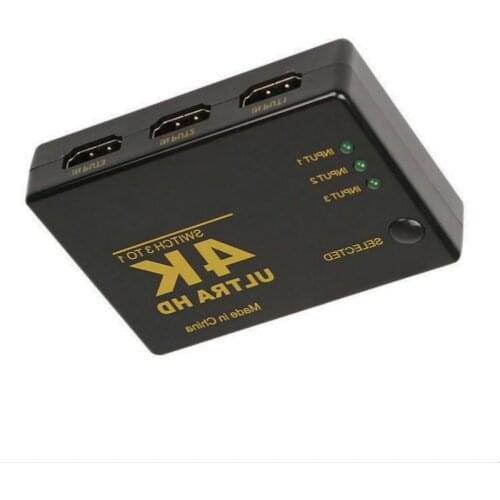 3 Ports 4K*2K Mini HDMI-compatible Amplifier Switch Switcher Splitter Box Ultra HD for DVD HDTV