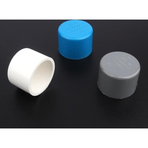 50pcs/lot 32mm PVC Pipe End Cap Garden Water Connectors Aquarium Tank Drip Irrigation System Water Supply Tube Adapter Wholesale