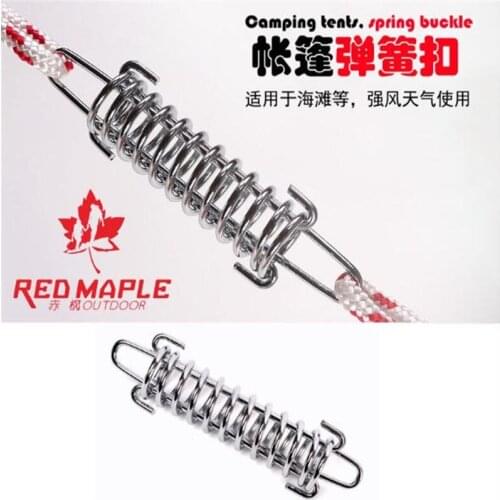 6 PCS Tents Spring Buckle Steel Camping Wind Stopper Rope Adjuster Buckle Strong Awning Fixed Buckle