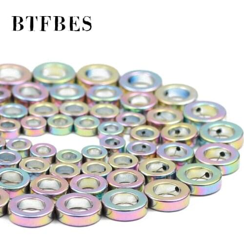 BTFBES Light Purple Circle Shape 8/10/12/14mm Hematite Natural Stone Charm Loose Beads For Jewelry Making DIY Bracelets Findings