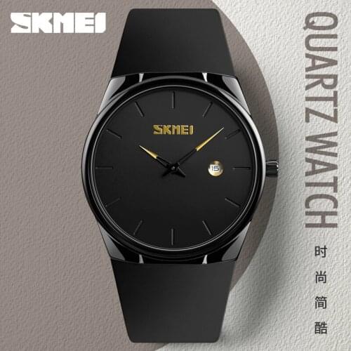 SKMEI Men Watch Simple Style Quartz Wristwatch Women Waterproof Clock Man Fashion PU Strap Watch Relogio Masculino 1509