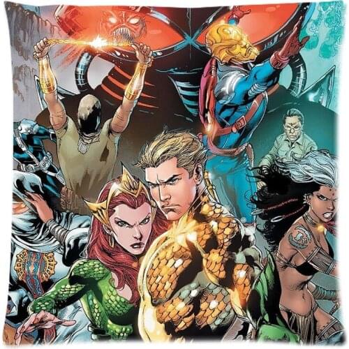 Aquaman Print Pillow Case DIY Pillow Cover Decorative Pillowcase For Sofa Chair Cushion Cover 45x45cm Home Decor