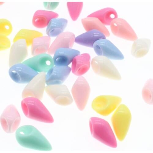 CHONGAI 50Pcs Mixed Candy Color Acrylic Beaded DIY Accessories Beads For Jewelry Bracelets Making 10mm