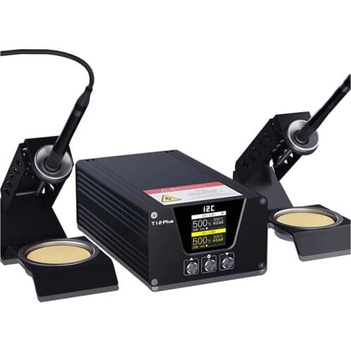 I2C T12 Plus soldering station electronic 240W Double Welding Iron Portable Digital Adjustable Temperature Quick Heating Table
