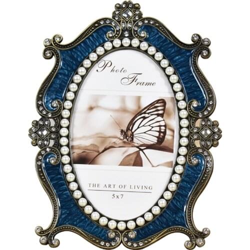Creative Retro Style Luxury Oval Decor Picture Desktop Frame Photo Frame Wedding Gift For Friend