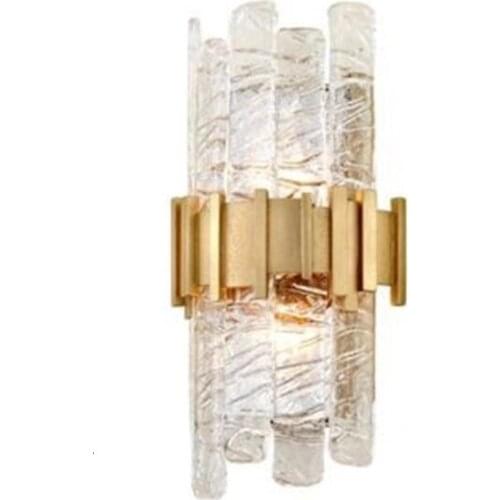 Nordice crystal bedroom light living room decoration stone led mirror light living room bedroom bedroom bedside wall lamp