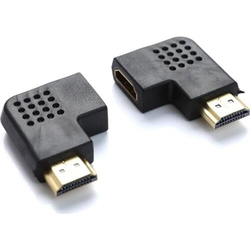 Left & Right 90 180 Degree Angled HDMI Male to Female Adapter Connector Cable