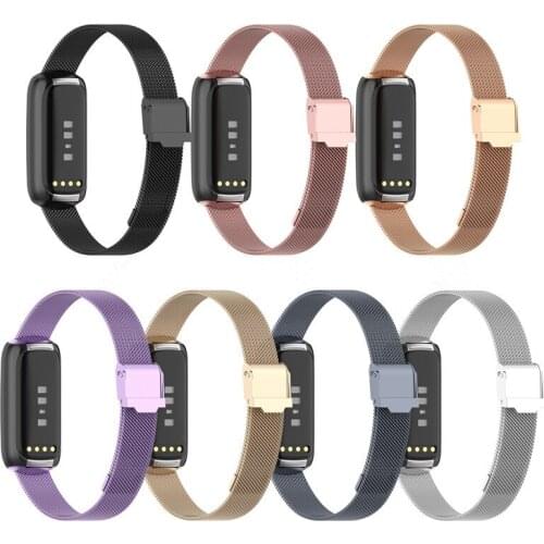 Metal Band for Fitbit Luxe Wrist Strap for Fitbit Luxe Strap Bracelet Stainless Steel Wristband Adjustable Loop Replacement
