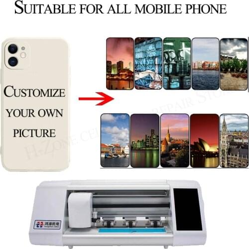 Mobile Phone Film Cutting Machine Cut for IPhone IPAD Tablet Front Back Protector sheet DIY print photo for back films with code