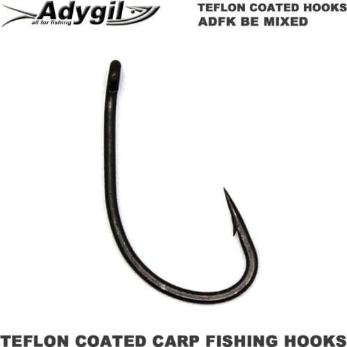 Adygil Matt Black Fishing Coated Carp Fishing Hooks Kits ADFK BE MIXED #2 #4 #6 #8 #10 100pcs/lot