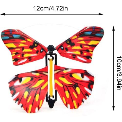 2021 New 10 PCS Flying in the Book Fairy Rubber Band Powered Wind Up Butterfly Toy Great Surprise Gift