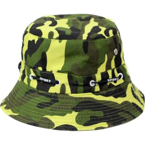 New Fashion Camouflage Sun Block Bucket Hat Outdoor Breathable Hiking Fishing Cap Sun Fishing Boonie Hat