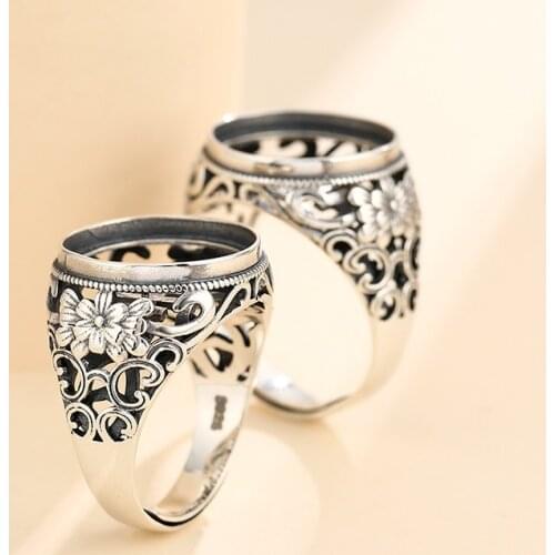 18*18mm 925 STERLING SILVER Semi Mount Bases Blanks base blank Pad VINTAGE rings ring Setting set jewelry gift diy A5365