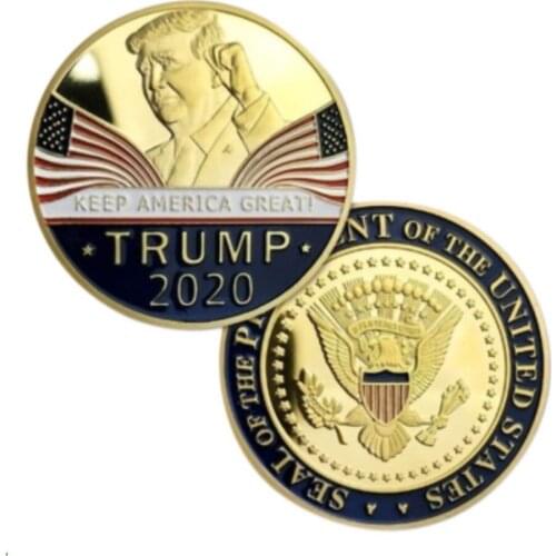 58th USA President Commemorative Coins America President Donald Trump Gift Medallions Coins USA Style Coin Collection Badge