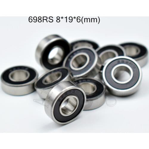 698RS 8*19*6(mm) 10pieces bearing rubber sealed free shipping ABEC-5 chrome steel miniature bearings hardware Transmission Parts