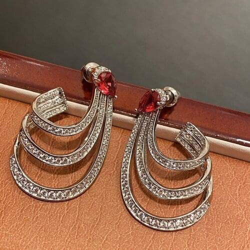 Luxury Famous Brand Fashion Drop Earrings Vintage Jewelry for Woman Party Gift