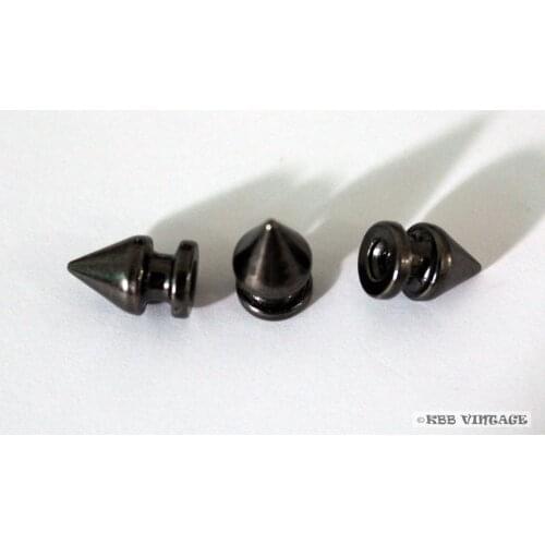 Wholesale 1000pc 1/2" Screwback Spikes Punk Leathercraft Accessories DIY Rivet studs Gunmetal