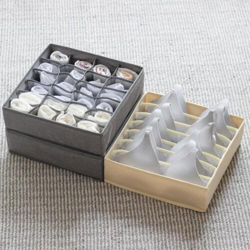 Foldable Multi-Grids Underwear Socks Storage Box Wardrobe Container Organizer
