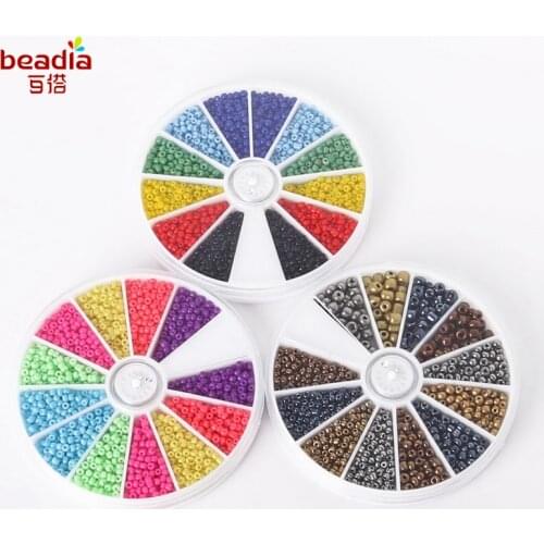Mixed Solid Fluorescent and Metal colors Glass Seed Loose Spacer Beads For DIY Craft Fashion Accessories Garment Beads