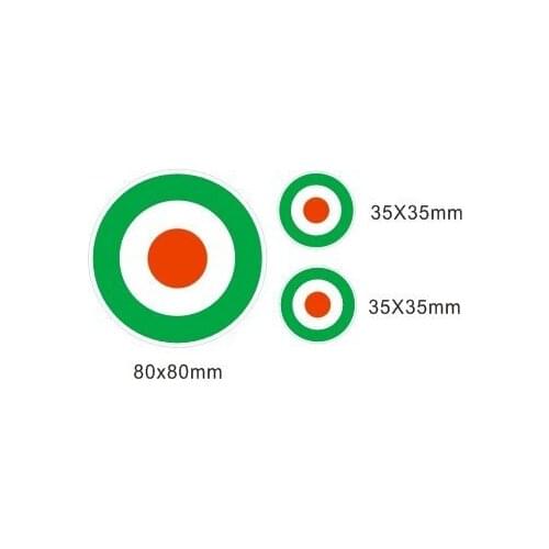 Lot 3 printed vinyl stickers for car, wall, door, fridge, folder, etc. flag aviation Italy