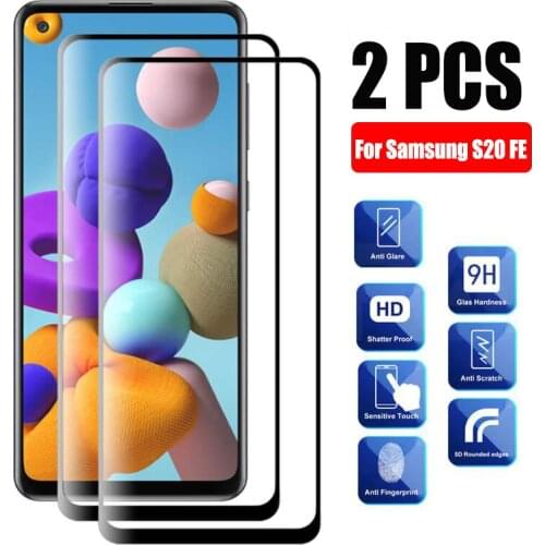 For Samsung Galaxy S20 FE Tempered Glass Screen Protector Full Curved 9H Anti Scrach Anti Explosion HD Screen Protecors Film