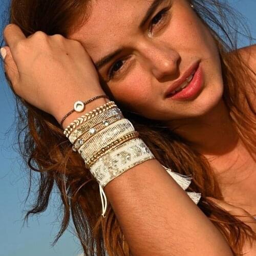 Miyuki New Charms Jewelry Bracelet Charm for Women Zircon Fashion Gift Party Rhinestone Handmade