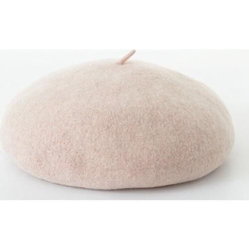 Winter Cheap Wool Solid Color Beret Caps Female Bonnet Women Caps
