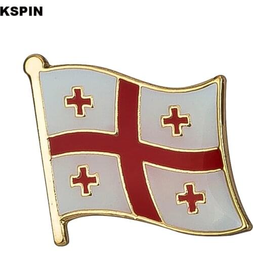Georgia Metal Flag Lapel Pin Badges For Clothes In Patches Rozety Papierowe Icon Backpack KS-0069