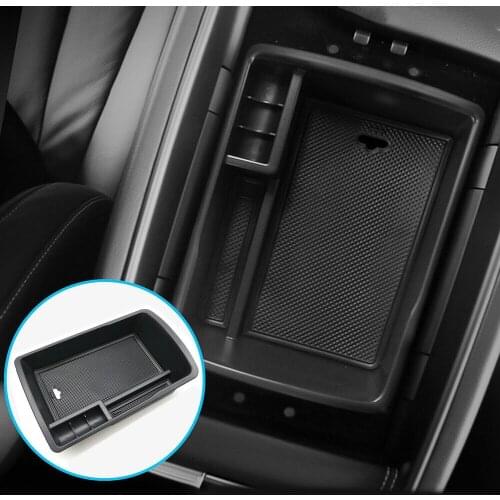 1 Pcs Storage Box Storage Organizer Tray Box Armrest Box Black High Quality