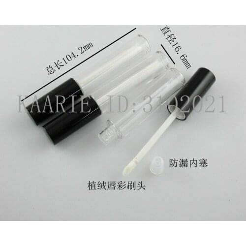 10/30/50pcs 10ml High Quality Empty Makeup DIY Lip Gloss Bottle Black Cap Mascara Bottle Clear Refillable Bottles