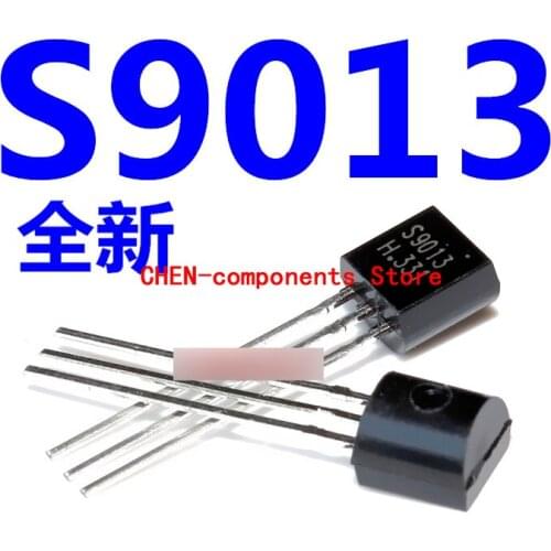 100pcs Transistor S9013 TO-92 0.5A/40V NPN