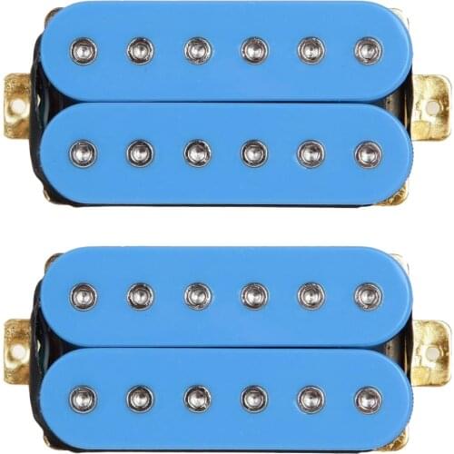 2Pcs Blue Humbucker Pickups 50mm/52mm for Electric Guitars Luthier Supply