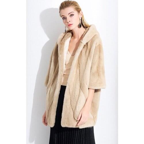 2021 Big Brand women natural color 100% natural mink fur coat style lady high quality Imported winter fur coat