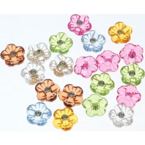 50Pcs Mixed Flowers Resin Sewing Buttons For Cloth Flatback Cabochon Scrapbooking Crafts Knopf Bouton Decor Diy Accessories