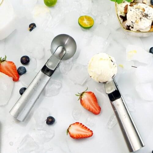 7 Inch Stainless Steel Ice Cream Scoop, Ice Cream Scoop, Ice Cream Ball Scoop, Digging And Kicking Device, Diameter 5CM