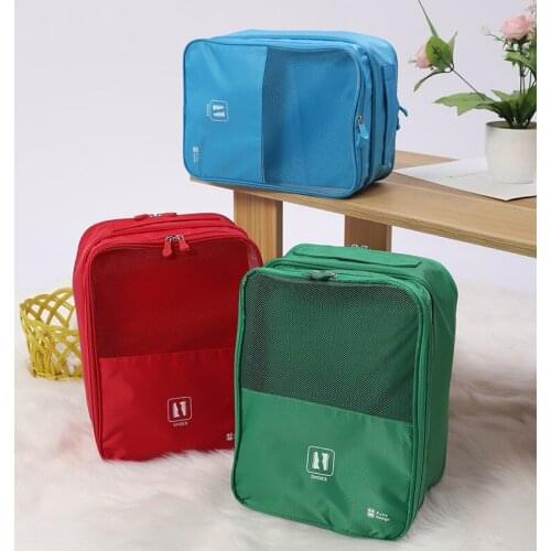 9 Colors Portable Shoes Storage Bag High Capacity Double Side Travel Shoe Bag Travel Sundries Organizer Oxford Cloth Zipper Case