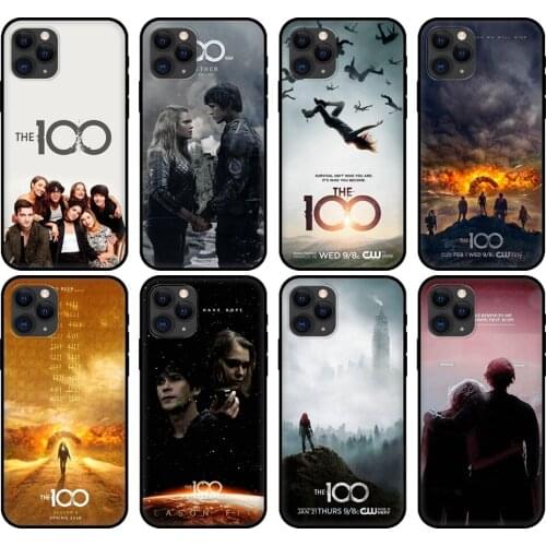 Black tpu case for iphone 5 5s se 2020 6 6s 7 8 plus x 10 XR XS 11 12 mini pro MAX back cover The Hundred The 100