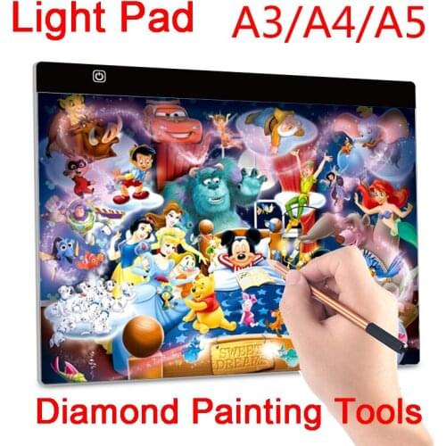 Diamond Painting Tools A3 A4 A5 LED Drawing Digital Graphics Pad USB LED Light pad Copy Board Electronic Art Painting Writing