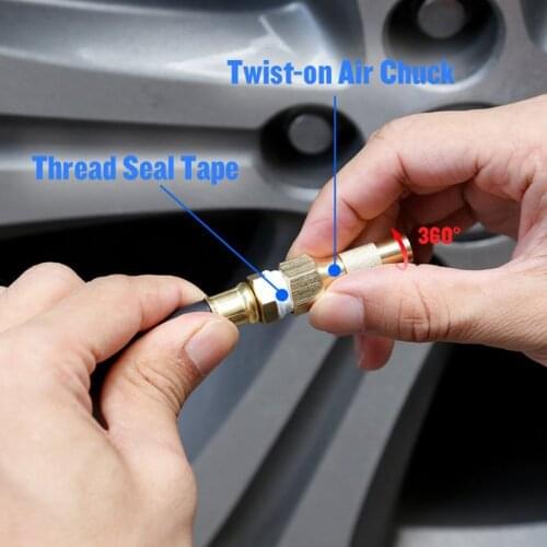 Digital Tire Inflator with Pressure Gauge 200 PSI Air Chuck for Truck Car Bike