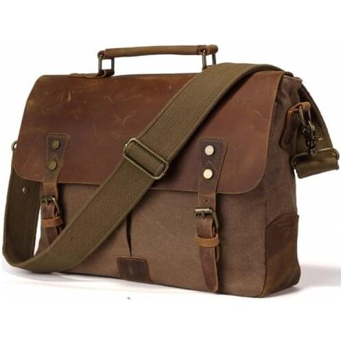 KEKE WOLF Men's Leather Briefcases