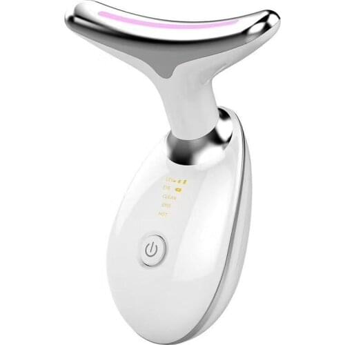 Neck Massager 3 Colors Led Facial eye Lifting Wrinkle Removal Photon Therapy Skin Tighten Reduce Double Chin Beauty Care Device
