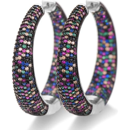 Missvikki 2019 Women Cool Summer Important Holiday Party Occasion Hoop Earrings Top Shiny Cubic Zirconia Best Fashion Jewelry