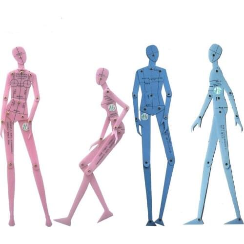 Fashion patchwork Ruler Set Clothing Design Human Body Drawing Template Mens and Womens Figure Template Combination Board