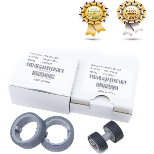 New PA03670-0001 PA03670-0002 Scanner Brake and Pick Roller Set For Fujitsu Fi-7160 Fi-7180 Fi-7260 Fi-7280