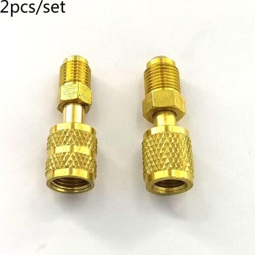 R410 Adapter Female 5/16" SAE To Male 1/4" SAE Male 5/16" SAE To Female 1/4" SAE Quick Coupler Tool Parts